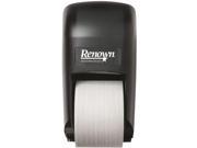 Hardware Express REN05172 WB Renown Vertical 2 Roll Bath Tissue Dispenser for Opticore Black Translucent