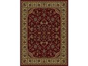 Radici 953 1315 BURGUNDY Castello Rectangular Burgundy Traditional Italy Area Rug 6 ft. 7 in. W x 9 ft. 6 in. H