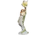 Unicorn Studios AP20130AA Porcelain Iris Candle Holder Nymph with Butterfly