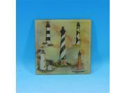Handcrafted Model Ships Y 41411 Glass Lighthouse Trivet 8 in. Decorative Accent