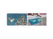 IUC International 1080S Flower and Hummingbird Handwoven Coconut Fiber Doormat