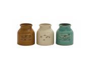 Benzara 71260 Lovely Ceramic Cutlery Jar 3 Assorted