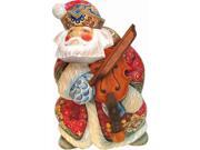G.Debrekht 51484 1 Derevo Collection Musician Violin Santa 7 in.