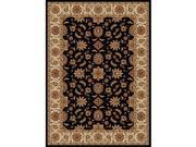 Radici 1592 1015 BLACK Como Rectangular Black Traditional Italy Area Rug 5 ft. 3 in. W x 5 ft. 3 in. H