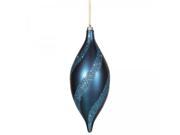 Vickerman M112422 11 in. Sea Blue Matte Glitter Spiral Drop