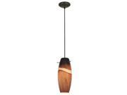 Access Lighting 28024 2C ORB AMS Cabernet Cord Glass Pendant Oil Rubbed Bronze Amber Slate