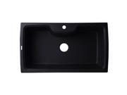 ALFI Brand AB3520DI BLA Drop In Single Bowl Granite Composite Kitchen Sink Black 35 in.