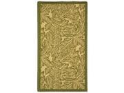 Safavieh CY2996 1E01 2 2 ft. x 3 ft. 7 in. Accent Indoor Outdoor Courtyard Natural and Olive Machine Made Rug