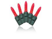 Winterland S 70M5RE 4G M5 Faceted Red LED Light Set With In Line Rectifer On Green Wire