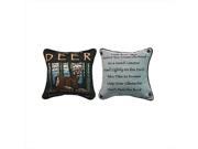 Manual Woodworkers and Weavers TPADER Advice From A Deer Tapestry Pillow Reversible Filled With Recycled Fibers 12.5 X 12.5 in. Poly Blend