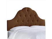 Skyline Furniture 863KSHNCHC King Arch Tufted Headboard In Shantung Chocolate