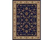 Radici 1596 1351 NAVY Como Rectangular Navy Blue Traditional Italy Area Rug 5 ft. 5 in. W x 7 ft. 7 in. H