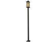 Z Lite 548PHB 536P ORB Outdoor Post Light Oil Rubbed Bronze Aluminum Glass