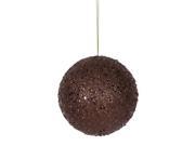Vickerman P797315 4.75 in. Chocolate Jewel Ball Ornament