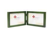 Lawrence Frames 756064D Hinged Double Horizontal Wood Picture Frame Gallery Green 0.67 in.