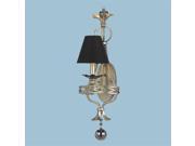 Candice Olson 9011 1W Cirque Wall Sconce with Black Shade Silver Glint