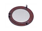 Handcrafted Model Ships MC 1965 20 AC M Deluxe Class Antique Copper Porthole Mirror 20 in. Decorative Accent
