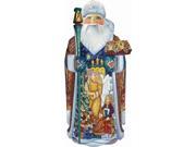 G.Debrekht 241152 Woodcarving Holy Night Father Frost 14 in. Woodcarved Santa