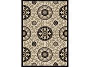 Orian Rugs 2010 Nuance Medallion Annex Taupe Area Rug Gray 5.25 x 7.5 ft.
