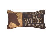 Manual Woodworkers and Weavers SHHWBI Home Is Where The Barn Is Printed Pillow Vivid Colors 17 X 9 in.