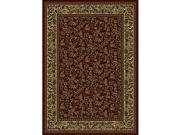Radici 1219 2011 BURGUNDY Castello Rectangular Burgundy Traditional Italy Area Rug 5 ft. 5 in. W x 7 ft. 7 in. H