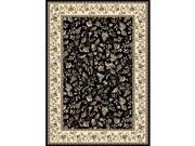 Radici 1876 0014 BLACK Alba Rectangular Black Traditional Italy Area Rug 2 ft. 2 in. W x 7 ft. 7 in. H