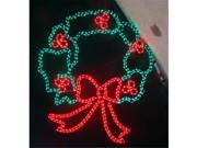 Queens of Christmas LED CRWR 44 LED CRWR 44 Large LED 44 Christmas Wreath. Hanging rings included. For indoor outdoor use.
