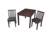 Intenational Concepts K15 2532 263 2 Set of 3 pcs 2532 Table with 2 mission juvenile chairs Rich Mocha
