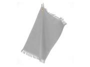 Towels Plus T60G Anvil Fringed Fingertip Towel with Corner Grommet and Hook Silver