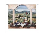 Manual Woodworkers and Weavers HWGVDP Vin De Provence Tapestry Wall Hanging Horizontal 35 X 30 in.