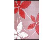 b.b.begonia Alaska Reversible Design Red and White Outdoor Area Rug 5 ft. x 8 ft.