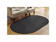 Better Trends BRCB96132BLS Country Solid Braided Rug Black 96 x 132 in.