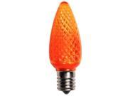 Queens of Christmas C9 DIM RETRO OR C9 DIM RETRO OR C9 Dimmable Faceted Orange LED Retrofit Lamp with 5 internal LEDs and an E17 Base