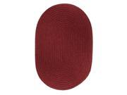 Rhody Rug S005R084X108 Solid 7x9 Rug Colonial Red
