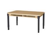 Wood Designs HPL3648DSKA1217C6 Mobile Four Seater High Pressure Laminate Desk With Adjustable Legs 14 19 in.