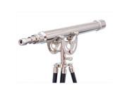 Handcrafted Model Ships ST 0149CH Floor Standing Chrome Anchormaster Telescope 50 in. Decorative Accent