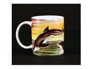 Euland China MA0 005D Set Of Two 12 Ounce Mugs Sunset Dolphins