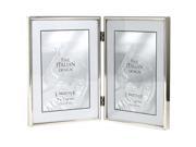 Lawrence Frames 650057D Hinged Double Simply Metal Picture Frame Silver 0.71 in.