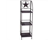 DeLeon Collections 21480 Metal 3 Tier Linen Shelf with Star