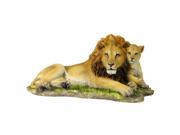 Unicorn Studios WU75399VA Lion Laying Down with Cub Sculpture