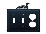 Village Wrought Iron ESSO 116 Double Switch Single Outlet Cover Loon