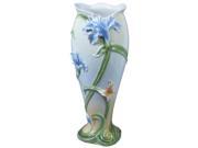 Unicorn Studios AP20290AA Iris Flower and Butterfly Porcelain Vase