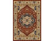 Safavieh AUS1590 4011 6 6 ft. 7 in. x 9 ft. 1 in. Medium Rectangle Traditional Austin Red and Creme Power Loomed Rug