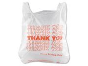 Inteplast Group THW1VAL 11.5 x 21 in. Thank You Handled T Shirt Bags Polyethylene White