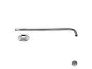 Westbrass D3703 1 07 .5 in. x 19 in. 90 Degrees Rain Shower Arm and Flange Satin Nickel
