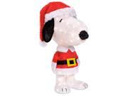 Product Works 40362 32 in. Snoopy Santa Lighted With 70 Clear Lights