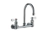 Whitehaus WHFS9814 P4 C 2 Handle Laundry Faucet in Polished Chrome