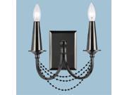 Candice Olson 8488 2W Shelby Wall Sconce In Black Nickel