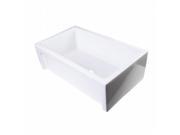 ALFI brand AB3018ARCH B 30 in. Arched Apron Thick Wall Fireclay Single Bowl Farm Sink Biscuit