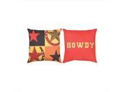 Manual Woodworkers and Weavers SQSPSS Star Patterns Howdy Climaweave Pillow Digitally Printed 20 X 20 in.